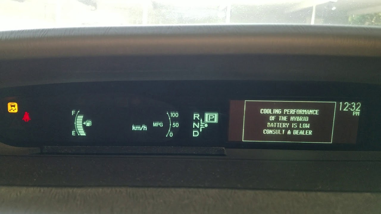 2015 prius hybrid warning light