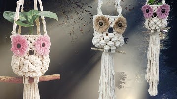 How to Make Macrame Owl Plant Hanger | How Much Cord is Needed for a Macrame Owl | Macrame Owl 🦉