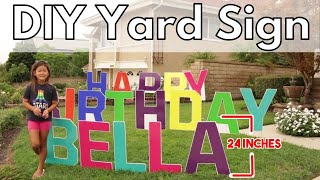 How To DIY Lawn Yard Sign | Weather Proof | 24 Inch Height