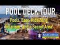 Adventure of the Seas - POOL DECK TOUR - 2021 Royal Caribbean after COVID