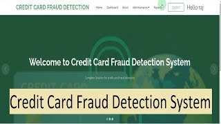 Credit Card Fraud Detection System  | Machine Learning | Django