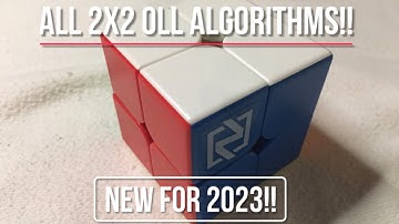ALL 7 2X2 OLL ALGORITHMS!! WITH EXAMPLES!! NEW FOR 2023!!