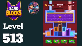 Sand blocks drop puzzle level  513 Hard level solution and walkthrough 