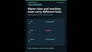How to connect PLC alarms to a real machine recovery path
