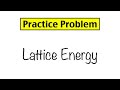 Lattice Energy Comparisons and Concepts