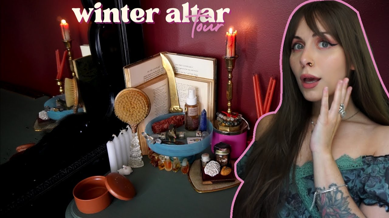 Winter Witchy Altar Tour ❄️️✨ beginners guide to spellcasting + magic