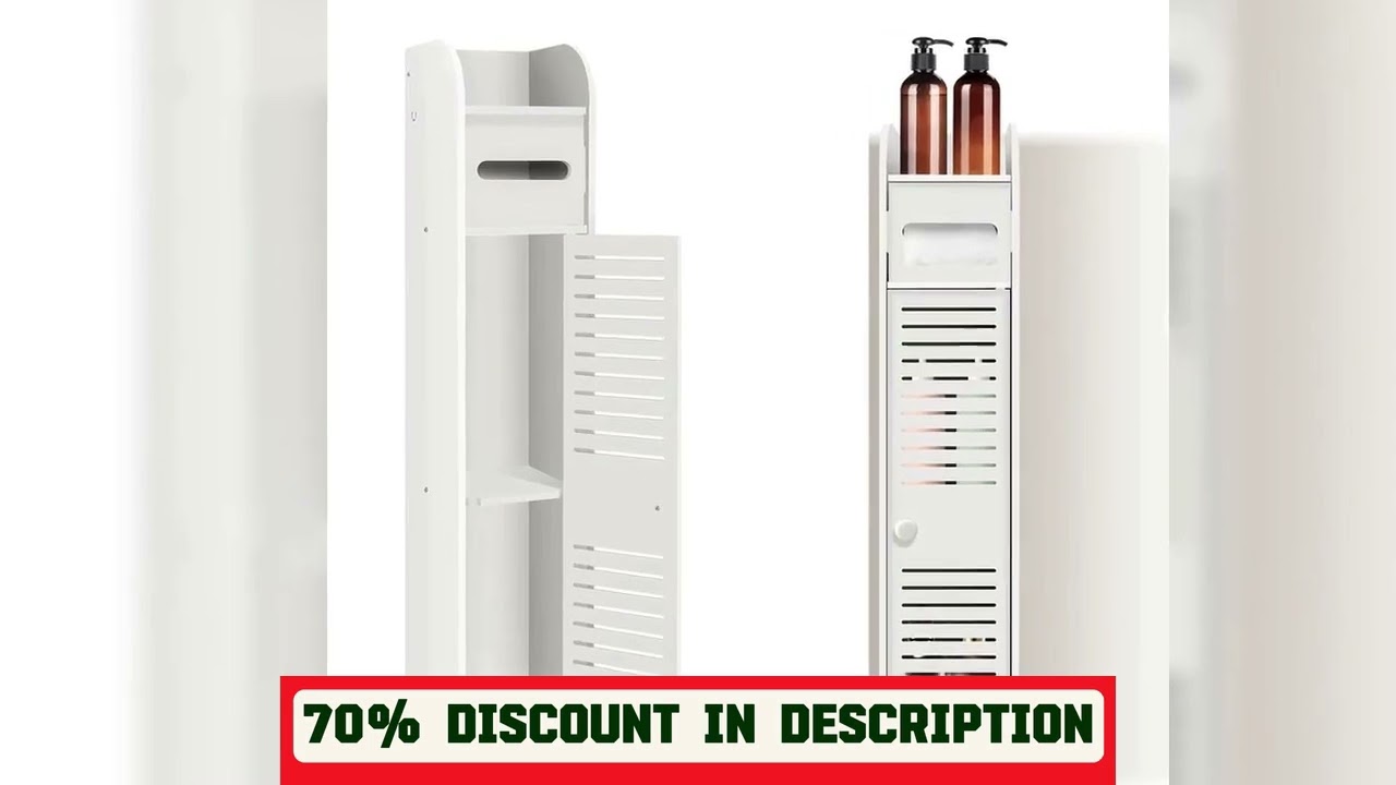 A must-have product!�BRIEFNESS  White Bathroom Cabinet Tall Slimline Shelf Bathroom Cabinet Bathro