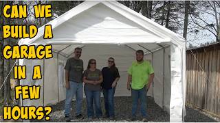 Building a Vevor Portable 12 X 20 Garage With the Family. Step By Step!