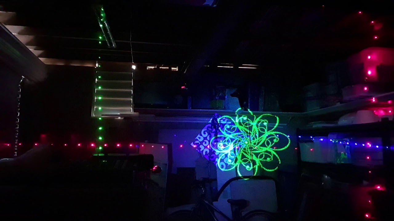6 Eye RGB laser with DMX controller demo. - YouTube