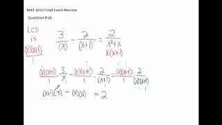 MAT1033 Final Exam Review Q18