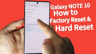 Hard reset Samsung galaxy note 10/10plus