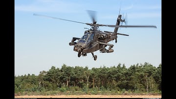 DCS - THE APACHE AH 64 PERFORMS A HOVER, FLARE DISPLAY AND SHOWS OFF HIS AMAZING FIRE POWER
