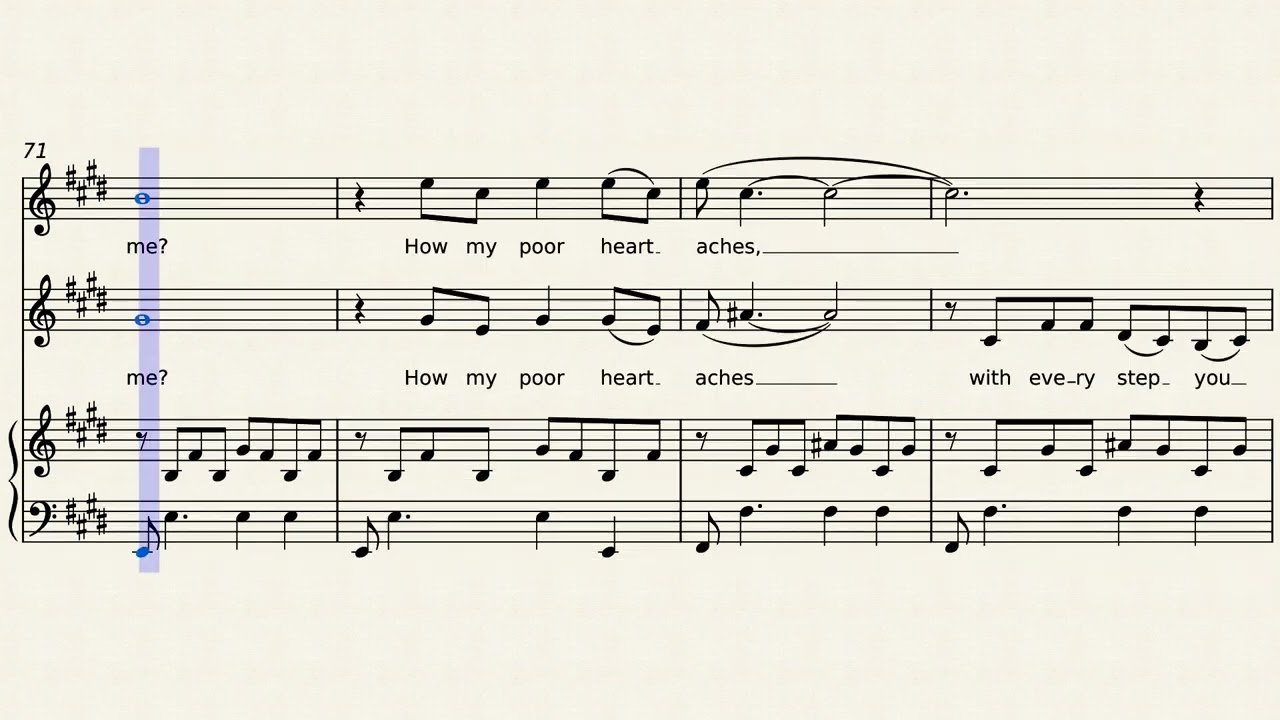 Every Breath You Take - The Police  (Glee) - arranged for SA choir and piano