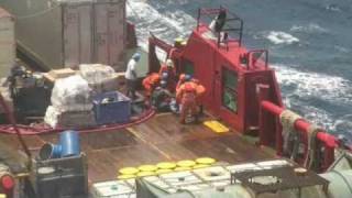 Supply ship medevac