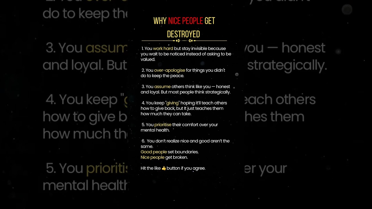 Why Nice People Finish Last (Psychology explained) 