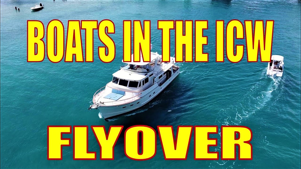DRONE FLYOVER | BOATS ON THE ICW NEAR JUPITER FLORIDA