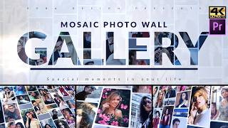 Mosaic Photo Gallery 4K Template for Adobe Premiere Pro | MOGRT