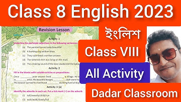 Class 8 English Revision Lesson Activity Solution/Class VIII English Revision Lesson Exercise Solve