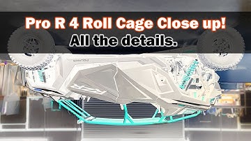 Close up of a RZR Pro R 4 Seat Roll Cage from ABF.