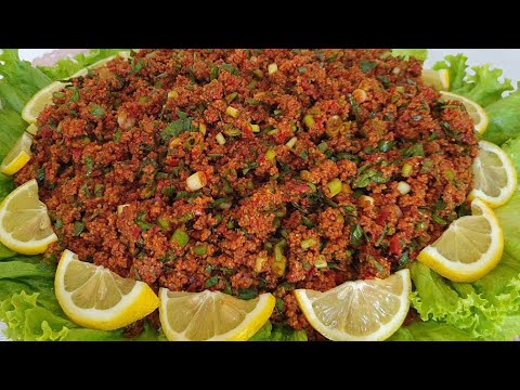 Türkiyənin Hatay vilayətindən yerli salat resepti Kisir salatı resepti