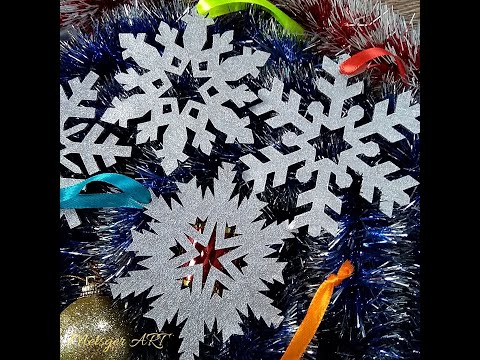 Ёлочная игрушка "Снежинка". Домашний декор.Christmas tree toy "snowflake". New Year. Home decor.