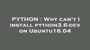 PYTHON : Why can