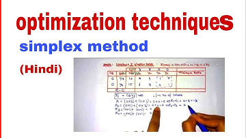 OT: Simplex method(hindi lecture)