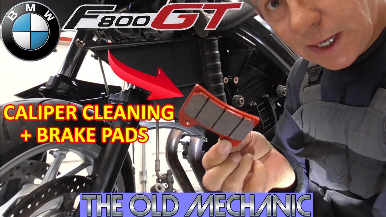 BMW F800GT [2014] FRONT CALIPER CLEANING + BRAKE PADS