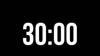 30 Minute Timer With Alarm ⏰ | Black Screen | No Music