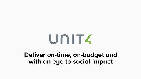 Unit4 Nonprofit Explainer #2 -  Deliver on budget with an eye to social impact