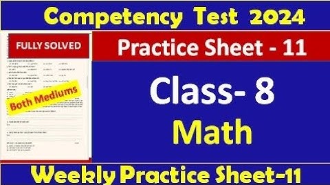 pseb competency based paper class 8th maths worksheet 11 test 2024 Fully solved #pseb #class8 #maths