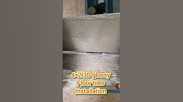 4×2 3d glossy floor tiles installation #shorts #tilesinstallation #tilesdecoration