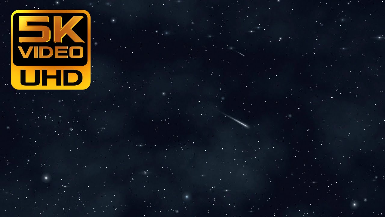 5K Shooting Stars ☆ 1-Hour Night-Sky ☆ Video Background - UHD Animation ║ HD  Longest FREE 4K - YouTube
