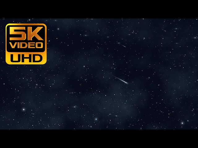 5K Shooting Stars ★ 1-Hour Night-Sky ★ Video Background - UHD Animation ║ HD Longest FREE 4K class=