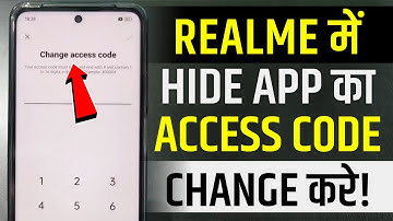 How To Change Access Code Of Hidden App In Realme | realme hidden app access code change | realme