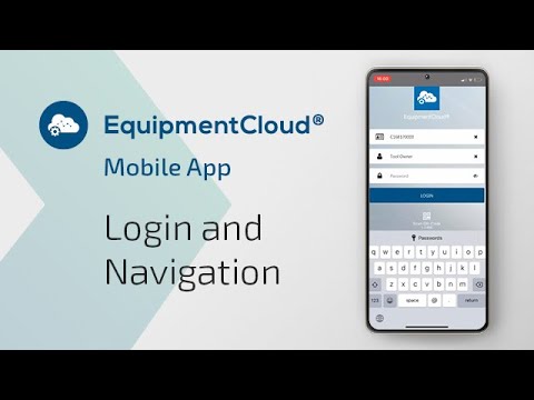 Mobile App der EquipmentCloud® für iOS und Android - Login & Navigation