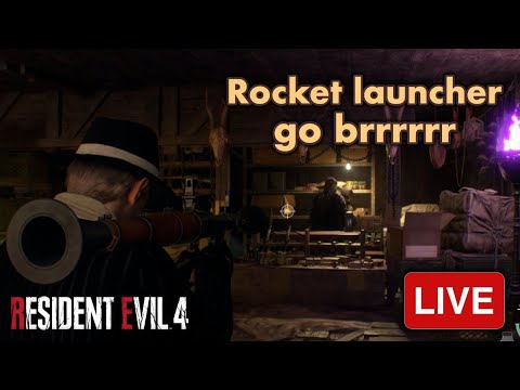 🔴Resident Evil 4 Remake Hardcore but with Rocket Launcher Livestream | zkael★ @zkael