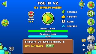 ToE II v2 by IIINePtunEIII 100% (Hard Demon) | Geometry Dash