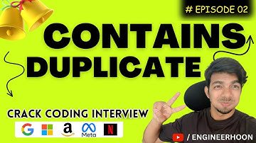 #2 : Contains Duplicate  | Array + HashTable | Leetcode 217 |🔥 Placement Series🔥#engineerhoon