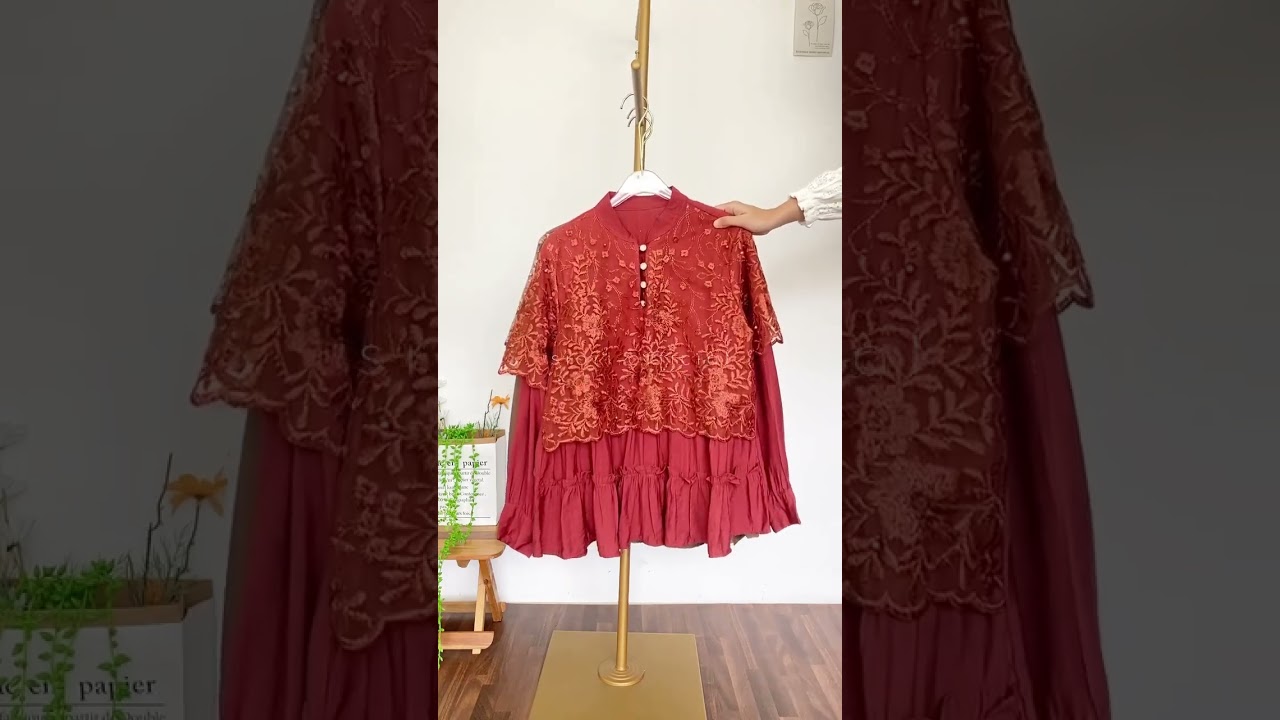 Kemeja Brukat Kekinian / link order di bio no 1785 