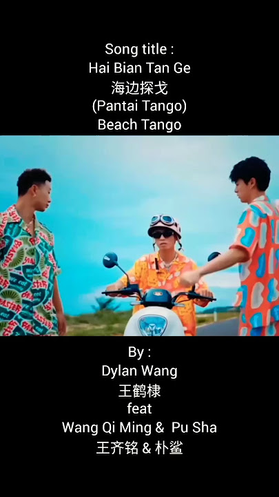 Hai Bian Tan Ge 海边探戈 (Beach Tango) By : Dylan Wang 王鹤棣 feat Wang Qi Ming &  Pu Sha 王齐铭 & 朴鲨 #shorts