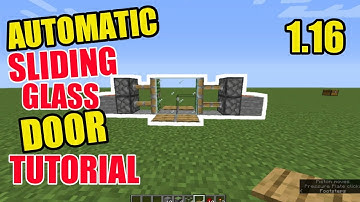 Minecraft Automatic Sliding Glass Door Tutorial 1.16