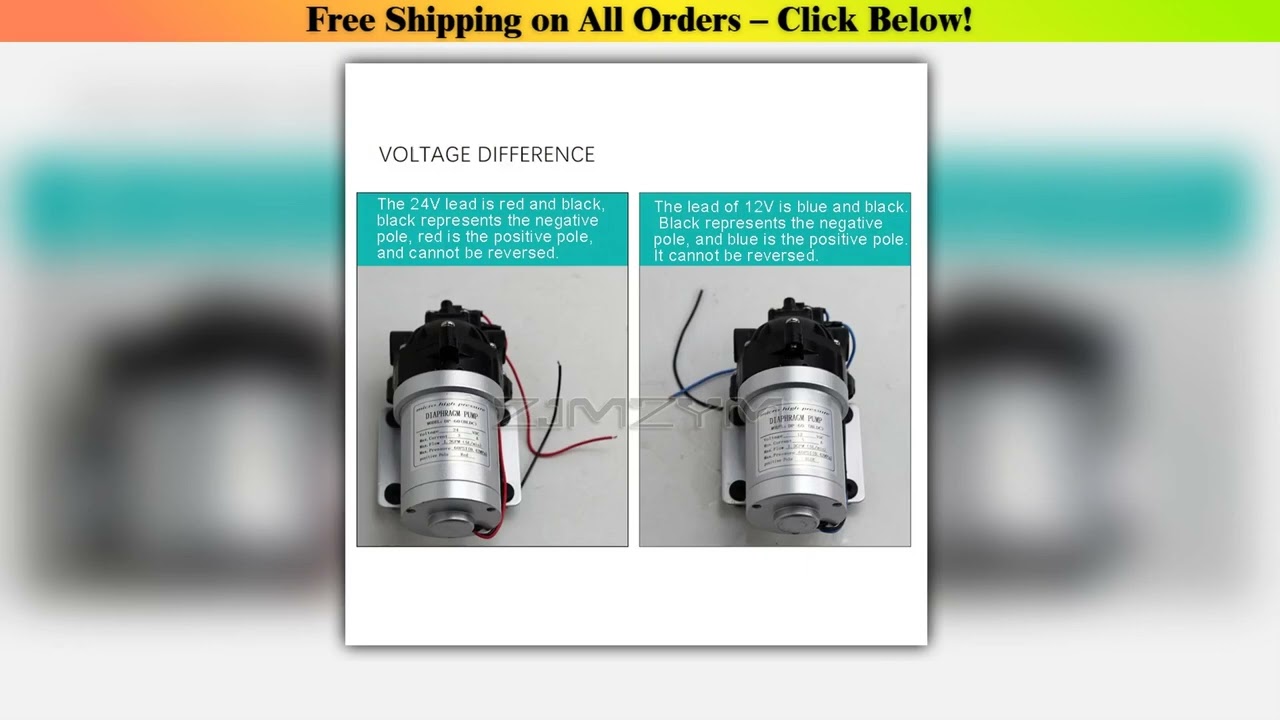 Brushless DC High Pressure Water Pump DP-60 12V/24V 5L/min Self-Priming Diaphragm Pump Automatic