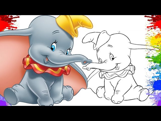 Imagem gigantesca para descarregar e colorir - Dumbo - Just Color Crianças  : Páginas para colorir para crianças