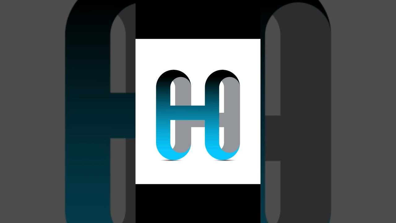 The Modren H Logo Design Super Easy Technique For Expert - Adobe illustrator Toturial 
