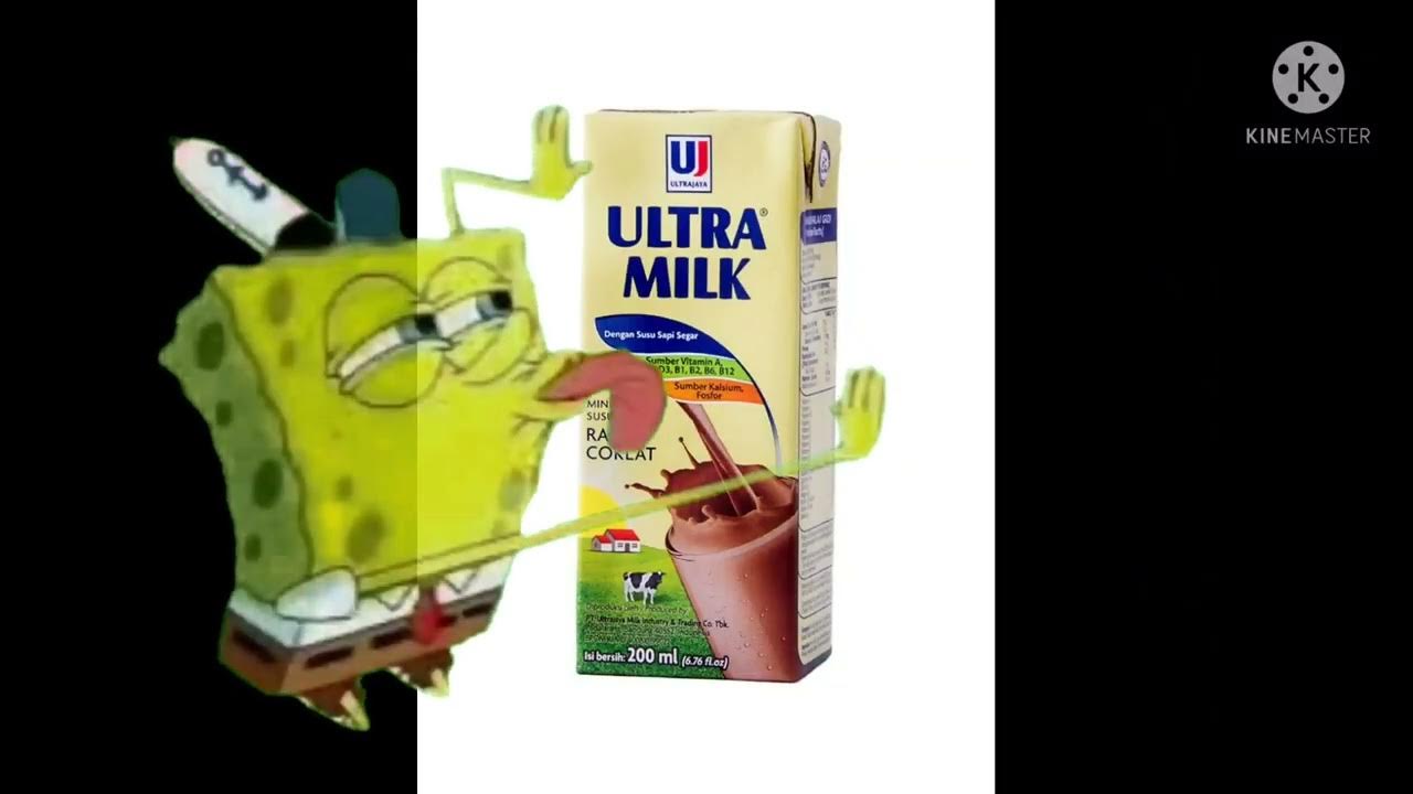 sponsbob jilat susu ultra milk - YouTube