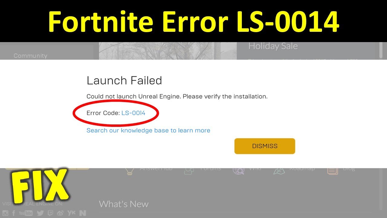 How to Fix Fortnite Error LS-0014 - YouTube