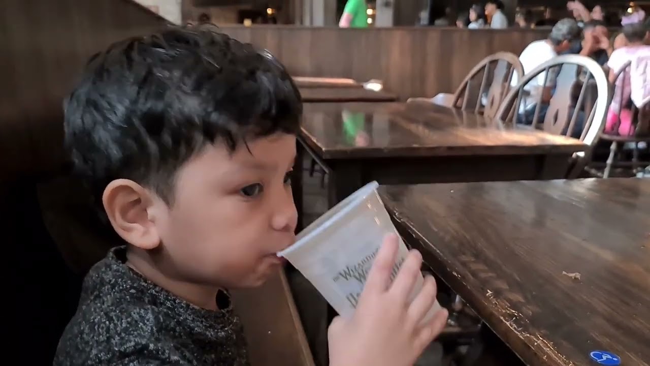 Mavi drinking Butter Beer at Three Broomsticks, Universal Studios Hollywood