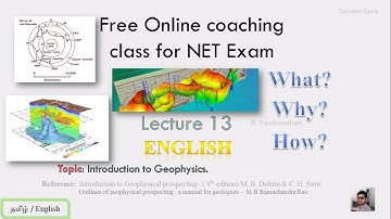 CSIR - NET JRF / LS EARTH SCIENCE | IMPORTANT TOPIC | Lec. 13 - Introduction to Geophysics, English