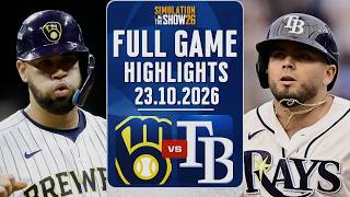 🔴LIVE🔴Milwaukee Brewers Vs Tampa Bay Rays Full Game Highlights Oct 23, 2026 Envivo MLB THE SHOW 26